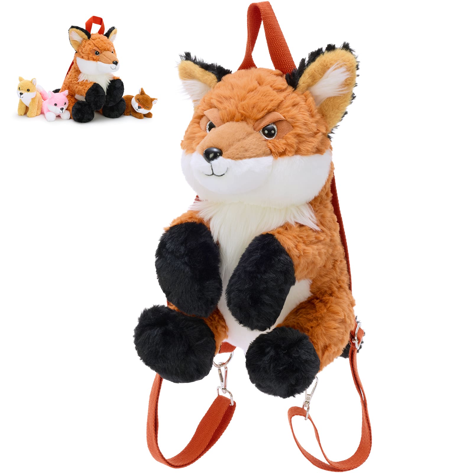 fox mini backpack claire's ClaireaBella Girls Rucksack Toxic to backpack for everyday adventures Adorable Fox Plush Backpack with