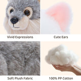 6 Piece Wolf Stuffed Animal Set 10 Inch Plush Wolf Toys