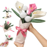 Calla Lily Plush Flower Bouquet Soft Decorative Toy 17.3 Inch