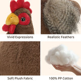 11.8 Inch Chicken Stuffed Animal with Three Wind Up Chicks