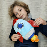 14 Inch Rocket Plush Toy with Five Planet Plushies Inside