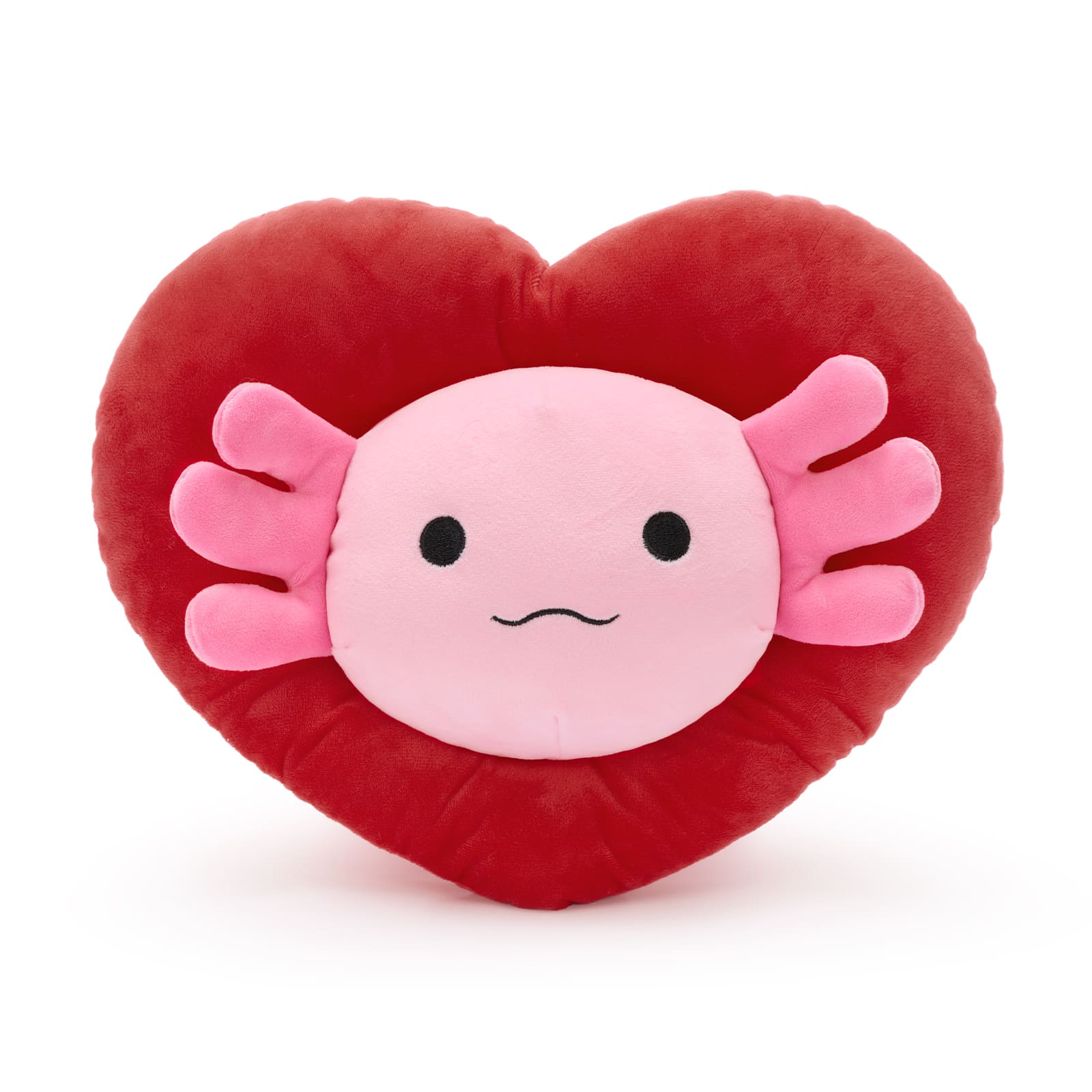 16 Inch Pink Axolotl Plush Toy with Plush Heart-Shaped Collar