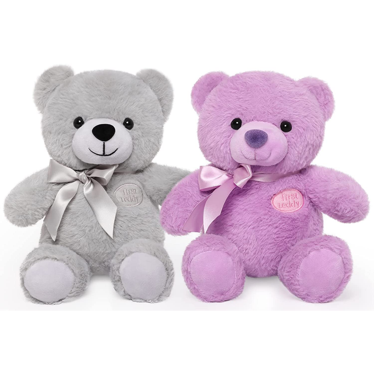 2-Pack Teddy Bear Plush Toy Set, 11.8 Inches