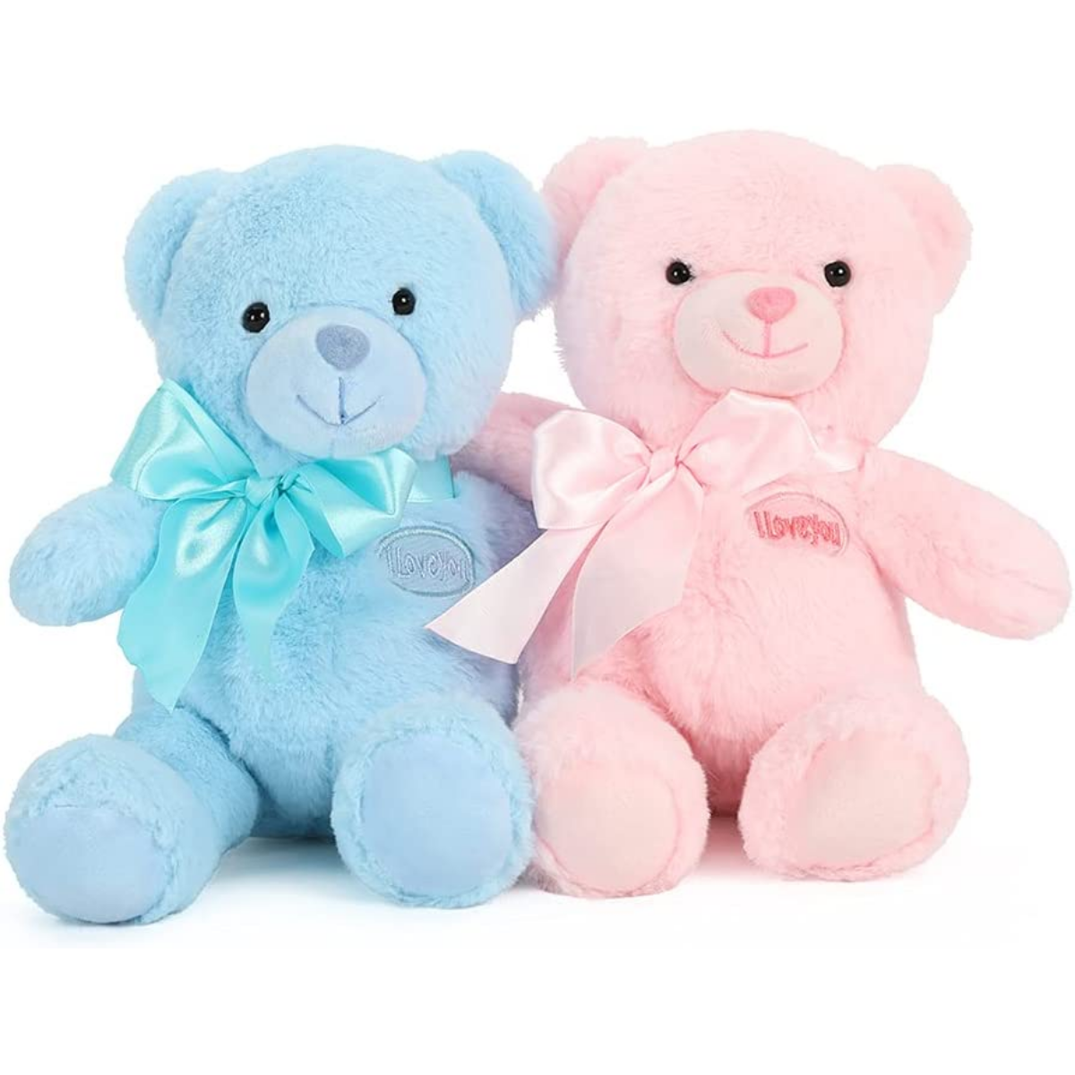 2-Pack Teddy Bear Plush Toy Set, 11.8 Inches