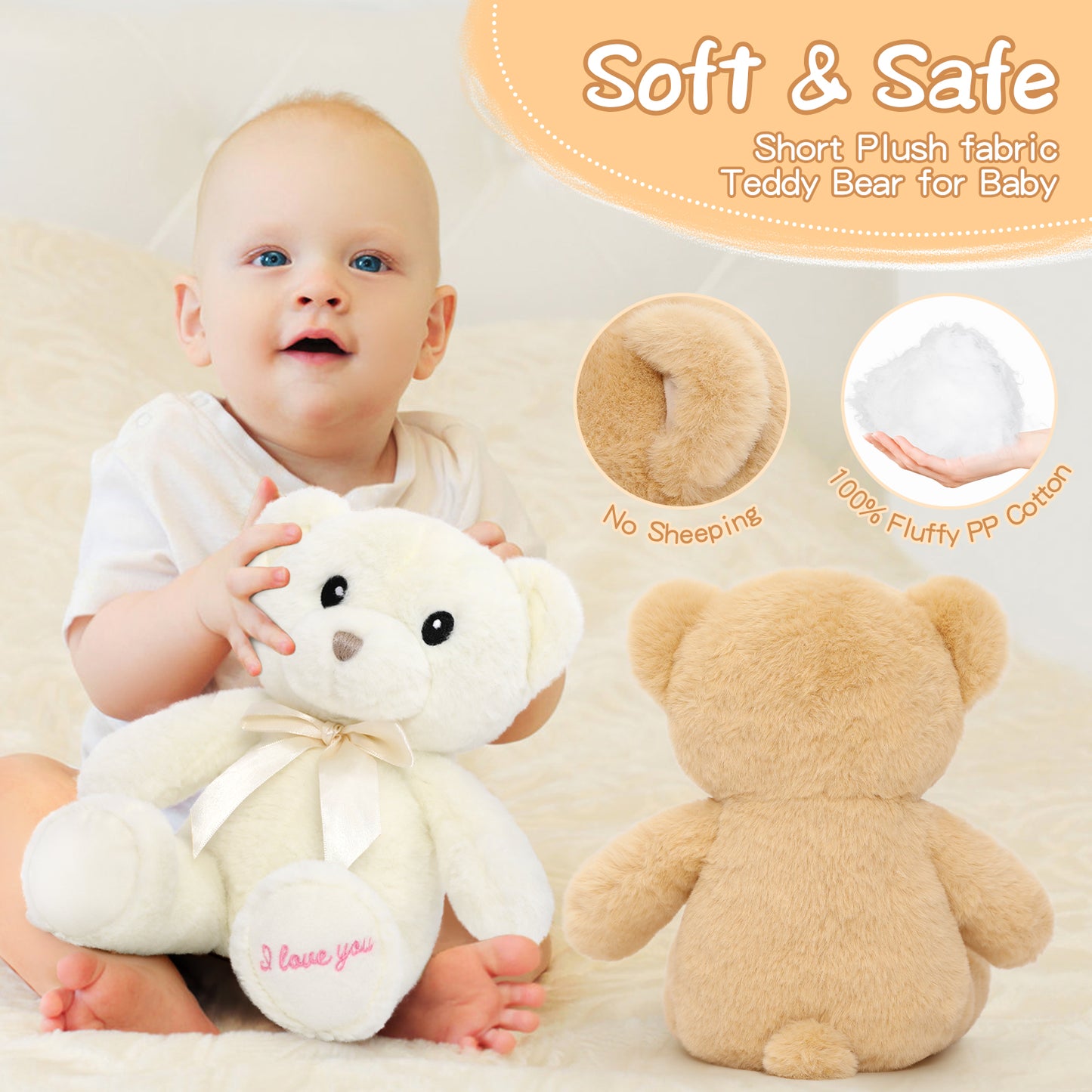 2 Packs of Teddy Bear Stuffed Animal Toy Set, 12 Inches - MorisMos Stuffed Animals