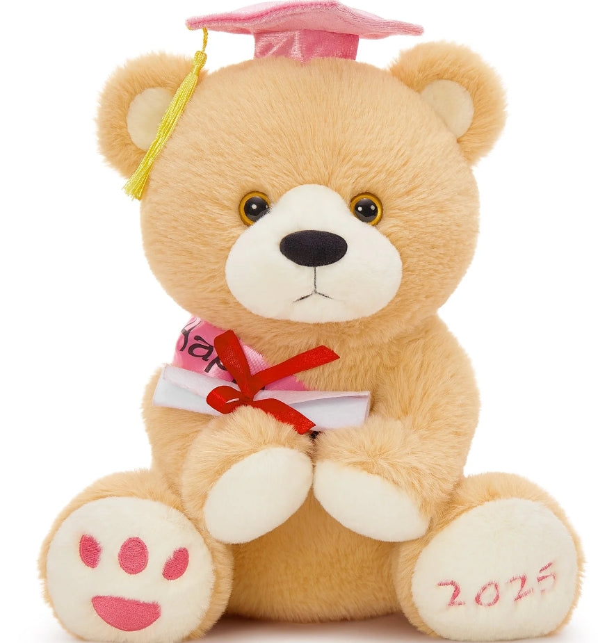 MorisMos 12" Graduation Gifts Set Class of 2025 Graduation Stuffed Teddy Bear Congrats Grad Card