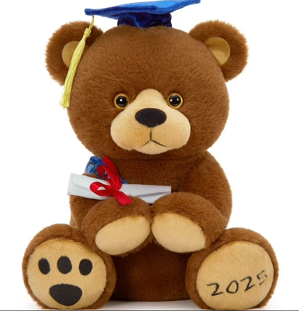 MorisMos 12" Graduation Gifts Set Class of 2025 Graduation Stuffed Teddy Bear Congrats Grad Card