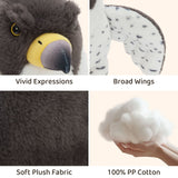 21 Inch Peregrine Falcon Plush Toy Set with Three Baby Birds
