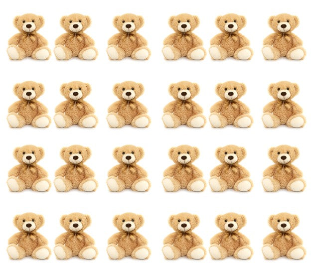 24 Pcs Teddy Bear Stuffed Animals Bulk - Small Teddy Bear Plush Toys - Light Brown 14 Inches Teddy Bear Plush Dolls - Cute Fuzzy Bears for Baby Shower/Wedding/Birthday/Valentine's Day - Baby Shower Centerpieces