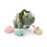 Dinosaurier-Plüschtier mit 3 Baby-Dinosauriern, 17,6 Zoll