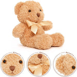 Teddy Bear Stuffed Animals Bulk - Valentine's Day Teddy Bear Plush Toys - Teddy Bear Theme Baby Shower Centerpieces - Cheap Bulk Wholesale Teddy Bear Plushies - Cute 10 Inches Small Teddy Bear Plush Dolls - Valentine's Day Gift for Girlfriend/Boyfriend - Pink/Brown/Blue Stuffed Teddy Bears - Free Shipping