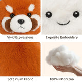 3 Pcs Red Panda Plush Toy Set with 2 Adorable Hood Styles