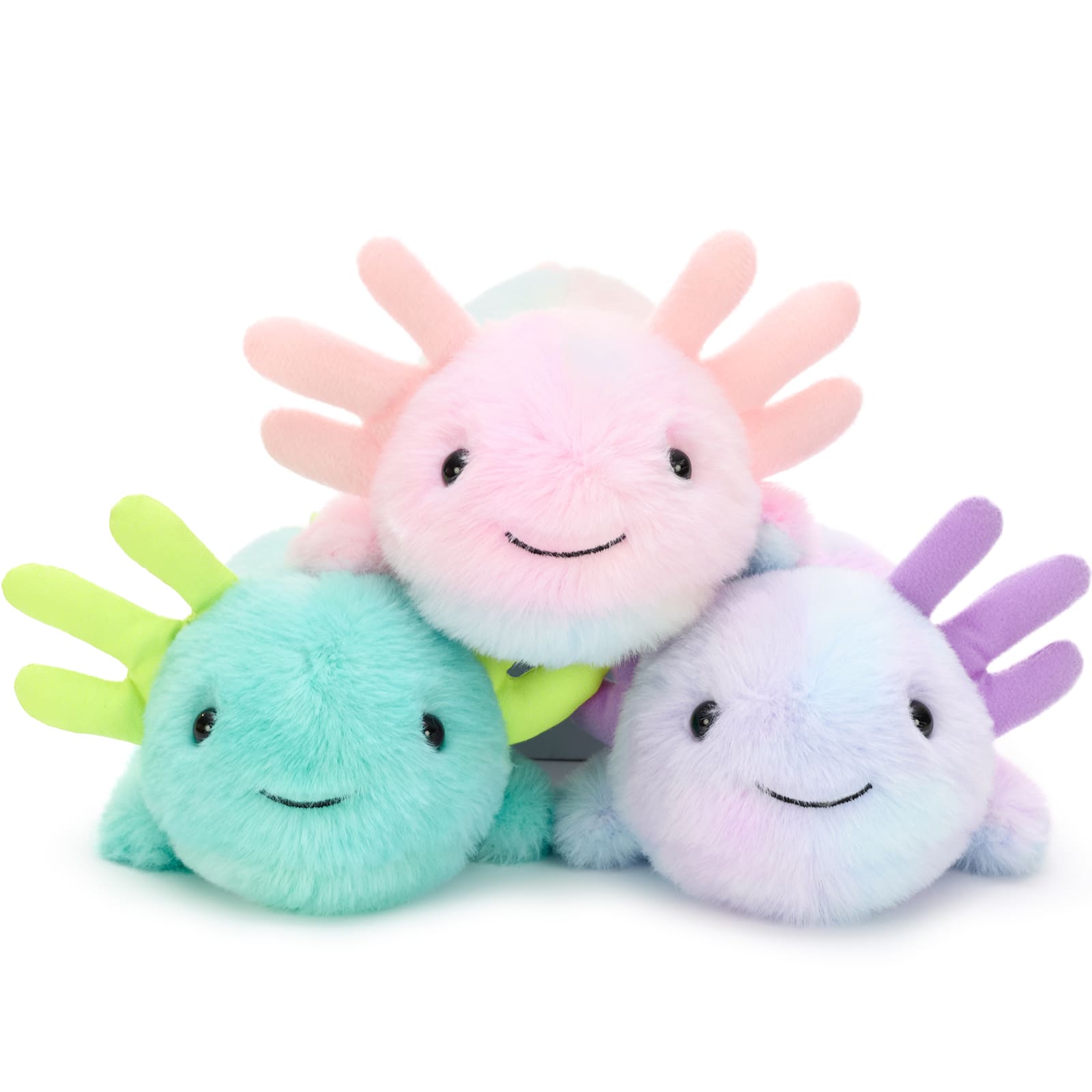 Axolotl Plush Toy Assortment, Colorful, 11.8 Inches