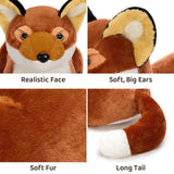 Big Fox Plush Toy Realistic Woodland Stuffed Animal 30 Inch