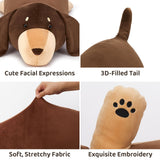 Dark Brown Chubby Dachshund Dog Plush Toy 35.4 Inch