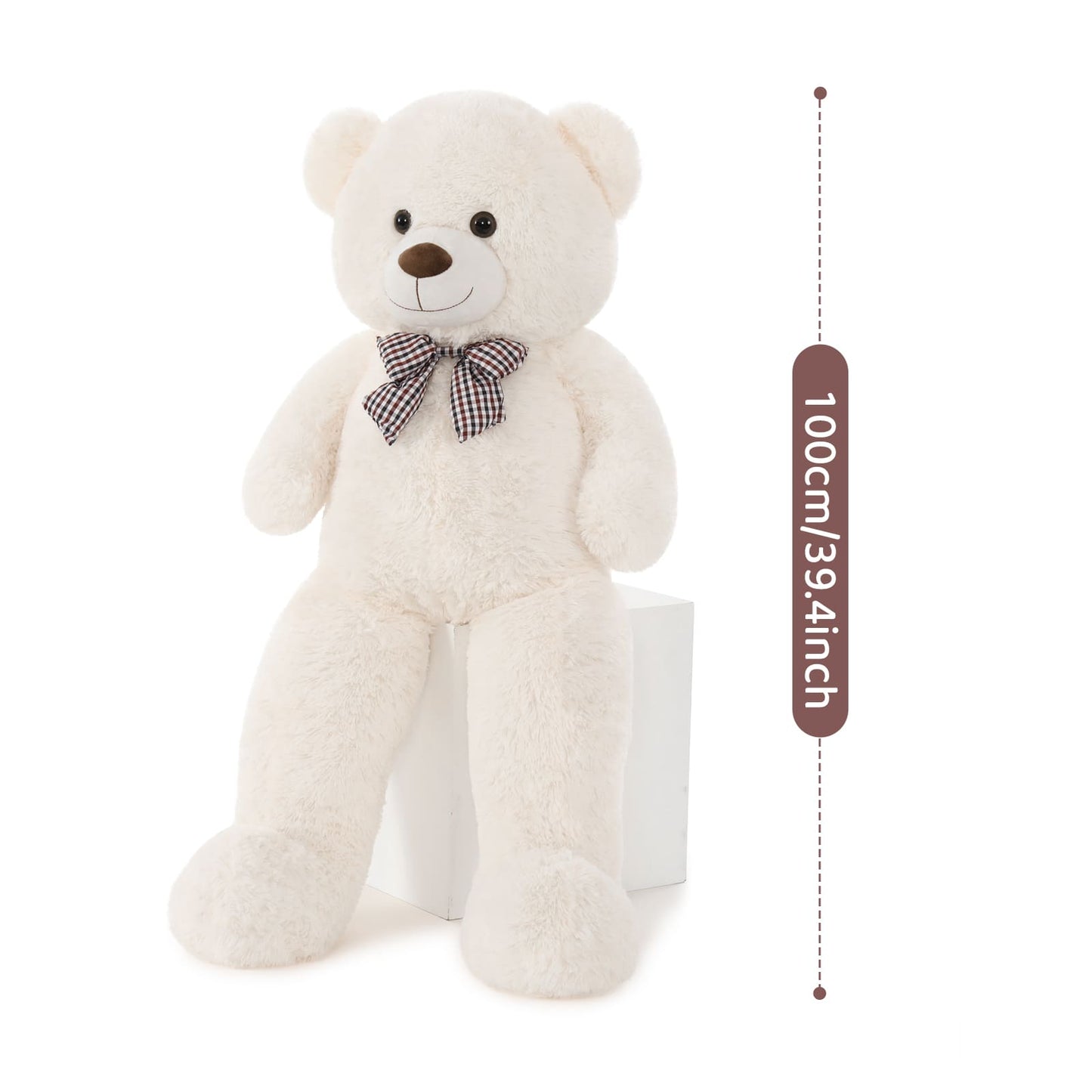 Giant Teddy Bear Stuffed Toy, Beige, 39/47/55/59 Inches