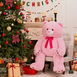Valentine's Day Teddy Bear Stuffed Animals - 4 FT Pink Teddy Bear Plush Toys - Valentine's Day Gift for Girlfriend/Boyfriend - Fluffly Cuddly Plushy Fluffy Toy - Cute Teddy Bear Plush Pillows for Kids - Christmas/Birthday Gift for Children/Teens/Adults - Romantic Anniversary Gift for Wife/Husband - Wedding Gift for Friends - Free Shipping