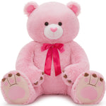 Valentine's Day Teddy Bear Stuffed Animals - 4 FT Pink Teddy Bear Plush Toys - Valentine's Day Gift for Girlfriend/Boyfriend - Fluffly Cuddly Plushy Fluffy Toy - Cute Teddy Bear Plush Pillows for Kids - Christmas/Birthday Gift for Children/Teens/Adults - Romantic Anniversary Gift for Wife/Husband - Wedding Gift for Friends - Free Shipping