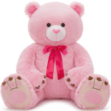 Valentine's Day Teddy Bear Stuffed Animals - 4 FT Pink Teddy Bear Plush Toys - Valentine's Day Gift for Girlfriend/Boyfriend - Fluffly Cuddly Plushy Fluffy Toy - Cute Teddy Bear Plush Pillows for Kids - Christmas/Birthday Gift for Children/Teens/Adults - Romantic Anniversary Gift for Wife/Husband - Wedding Gift for Friends - Free Shipping