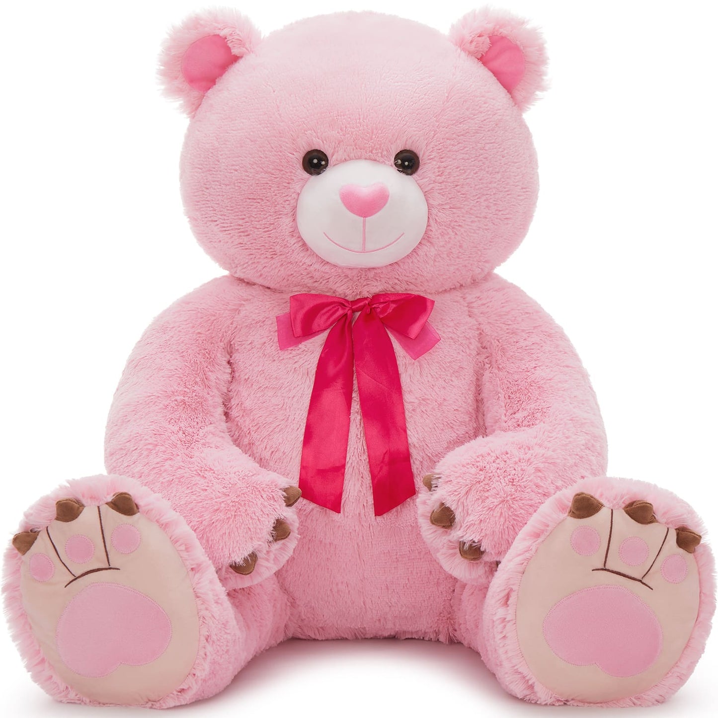 Valentine's Day Teddy Bear Stuffed Animals - 4 FT Pink Teddy Bear Plush Toys - Valentine's Day Gift for Girlfriend/Boyfriend - Fluffly Cuddly Plushy Fluffy Toy - Cute Teddy Bear Plush Pillows for Kids - Christmas/Birthday Gift for Children/Teens/Adults - Romantic Anniversary Gift for Wife/Husband - Wedding Gift for Friends - Free Shipping