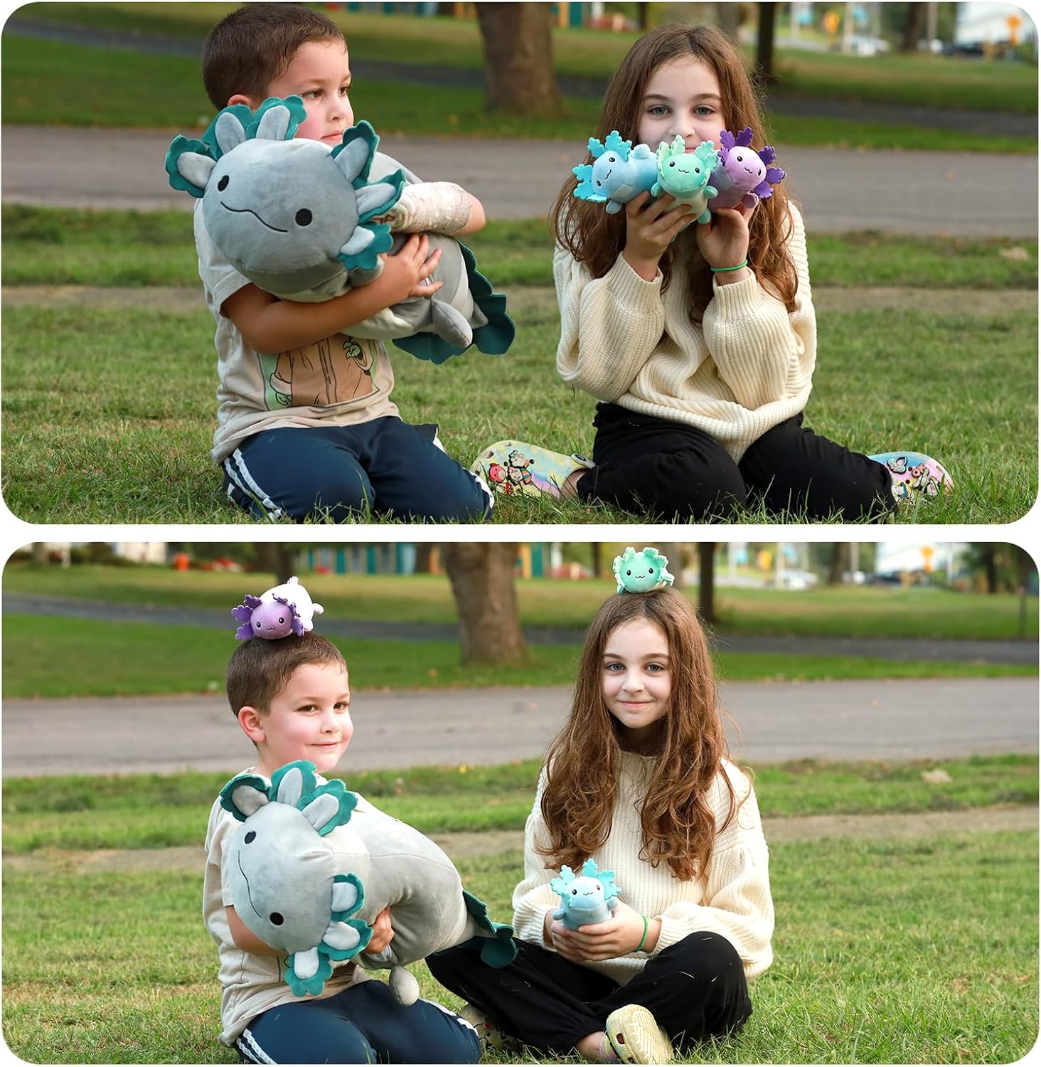 Axolotl Plush Toys Salamander Stuffed Animals, 23.5 Inches