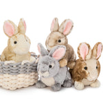 4 Pcs Easter Bunny Plush Toy Assortment - 9 Inches Kawaii Stuffed Bunny Toys - Easter Basket Decoration Ideas - Easter Gift for Children - Party Favors
