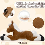 Horse Stuffed Animals Pony Plush Toys, Brown, 43 Inches
