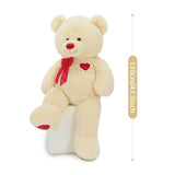 47 Inch Teddy Bear Plush Toy Bear with Red Bow Heart