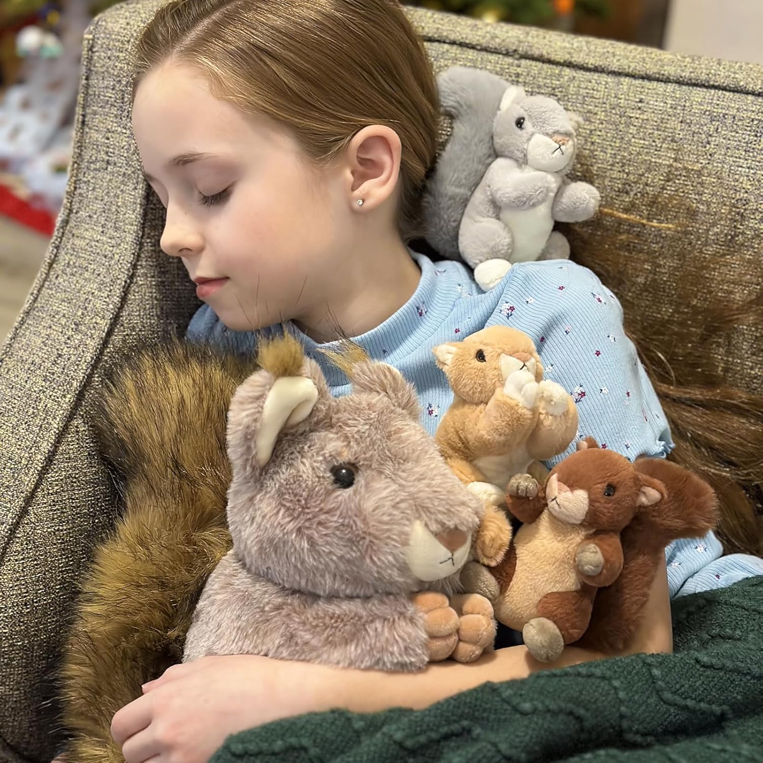 Squirrel Stuffed Animals Squirrel Plush Toys, 13.8 Inches