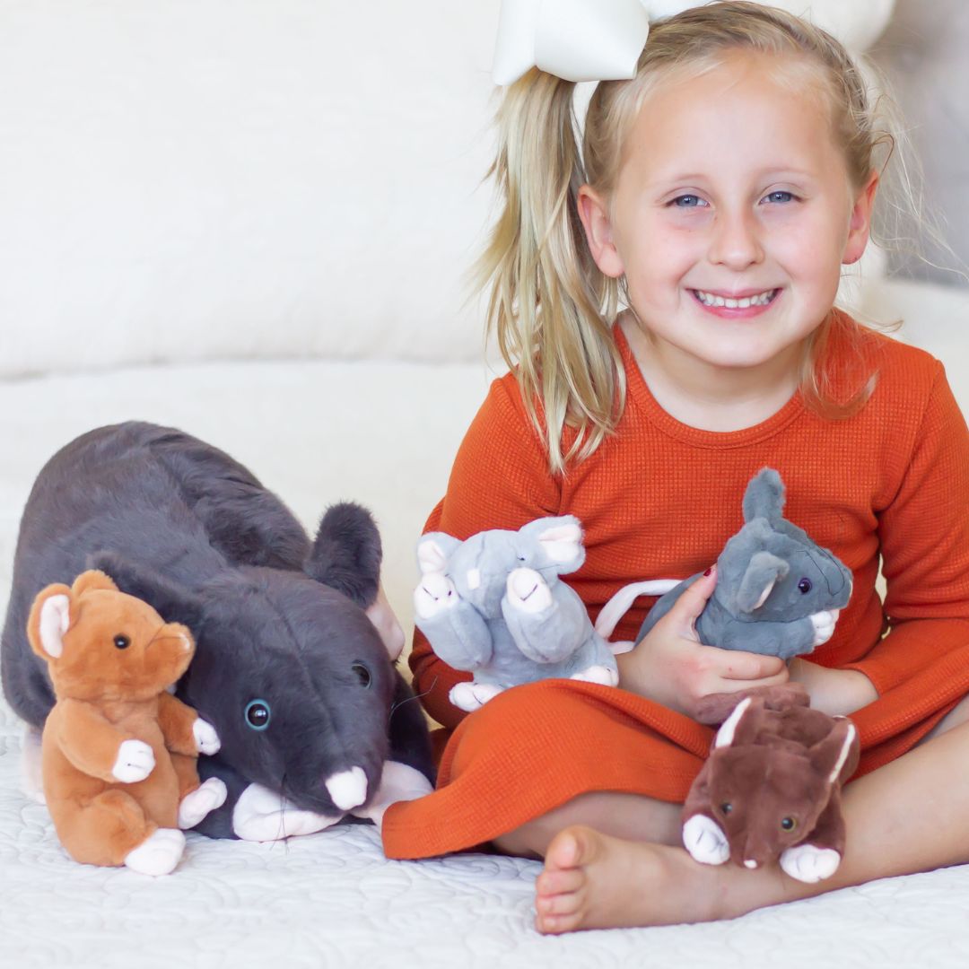 Mouse Stuffed Animals Rat Plush Toys, Dark Grey, 24 Inches