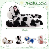 5 Pcs Dairy Cow Stuffed Animals Bulk - 16 Inches Cow Plush Toys Set - Stuffed Animal Babies with Their Mom - Stuffed Animals with Babies in the Belly - Cute Farm Cow Cartoon Plush Dolls for Kids - Cartoon Soft Toys - Christmas/Birthday Gift Ideas