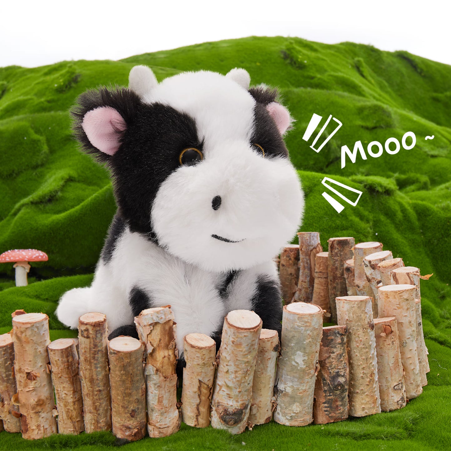 5 Pcs Dairy Cow Stuffed Animals Bulk - 16 Inches Cow Plush Toys Set - Stuffed Animal Babies with Their Mom - Stuffed Animals with Babies in the Belly - Cute Farm Cow Cartoon Plush Dolls for Kids - Cartoon Soft Toys - Christmas/Birthday Gift Ideas