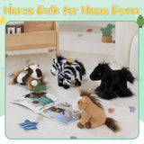 4 Pcs 6 Inches Horse Stuffed Animals - Cute Pony Plush Toy Set - Farm Souvenirs Gifts for Girls Boys