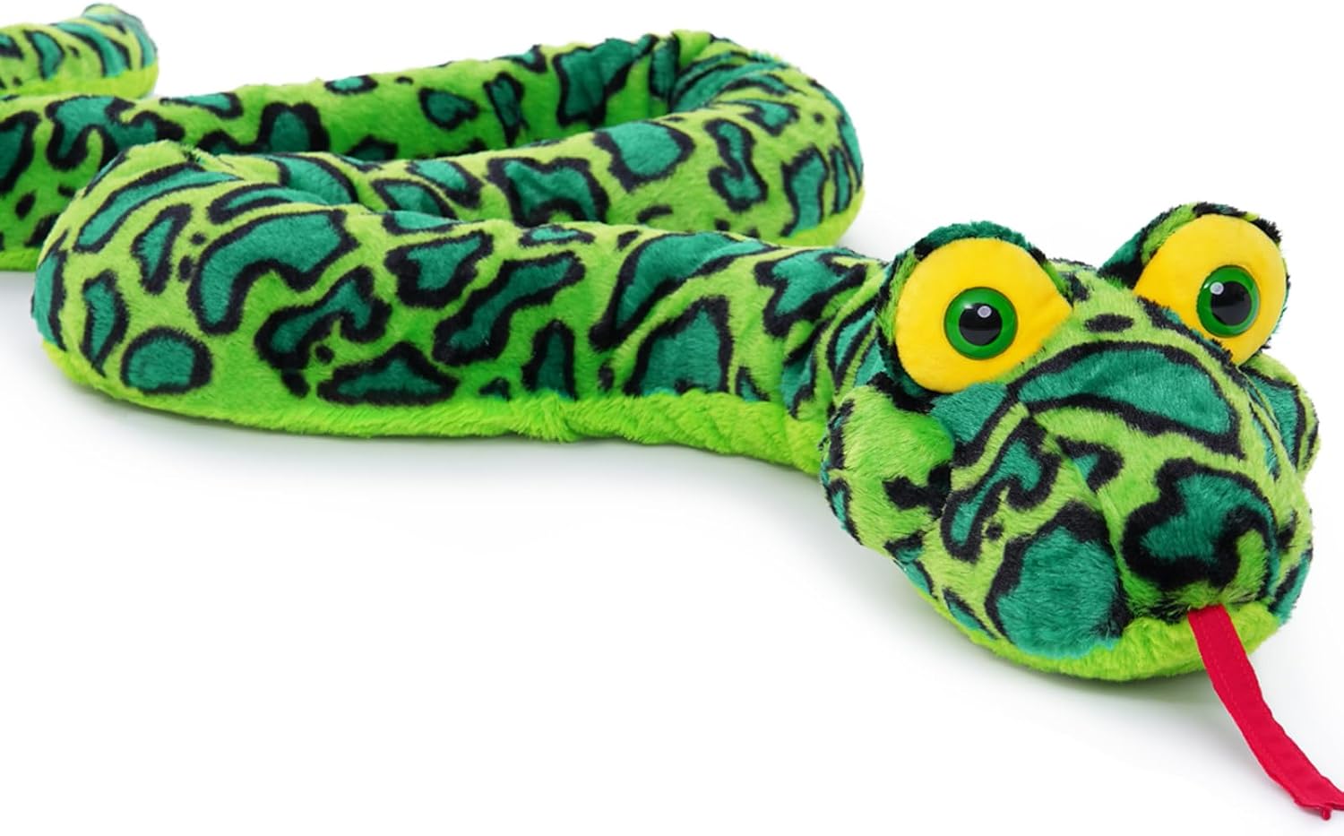 Muiteiur 98'' Giant Snake Stuffed Animal Green Boa Constrictor Snake Plush Toy