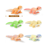 6 Pcs Gecko Stuffed Animal Set 7.9 Inch Tie Dye Plush Gecko Toys