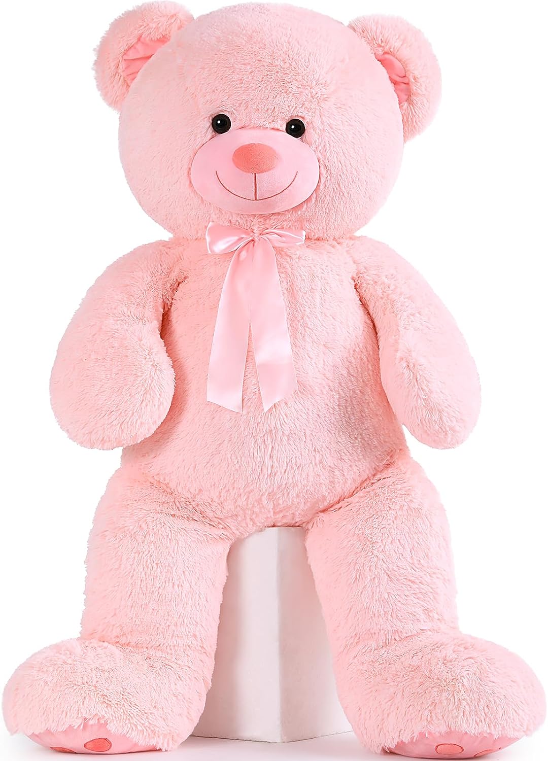MorisMos 4ft Giant Pink Teddy Bear Stuffed Animal, Big Teddy Bear Plush