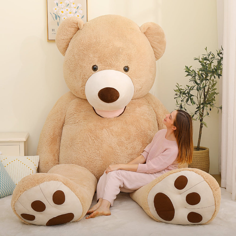 Life Size Light Brown Teddy Bear Plush Toy 8.5 ft Massive Teddy Bear Stuffed Animal Toys