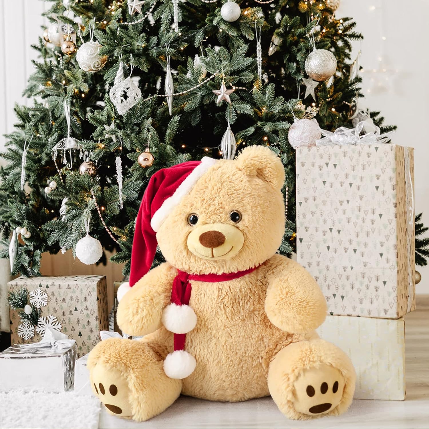 Christmas Teddy Bear Stuffed Animal Toy, 16 Inches