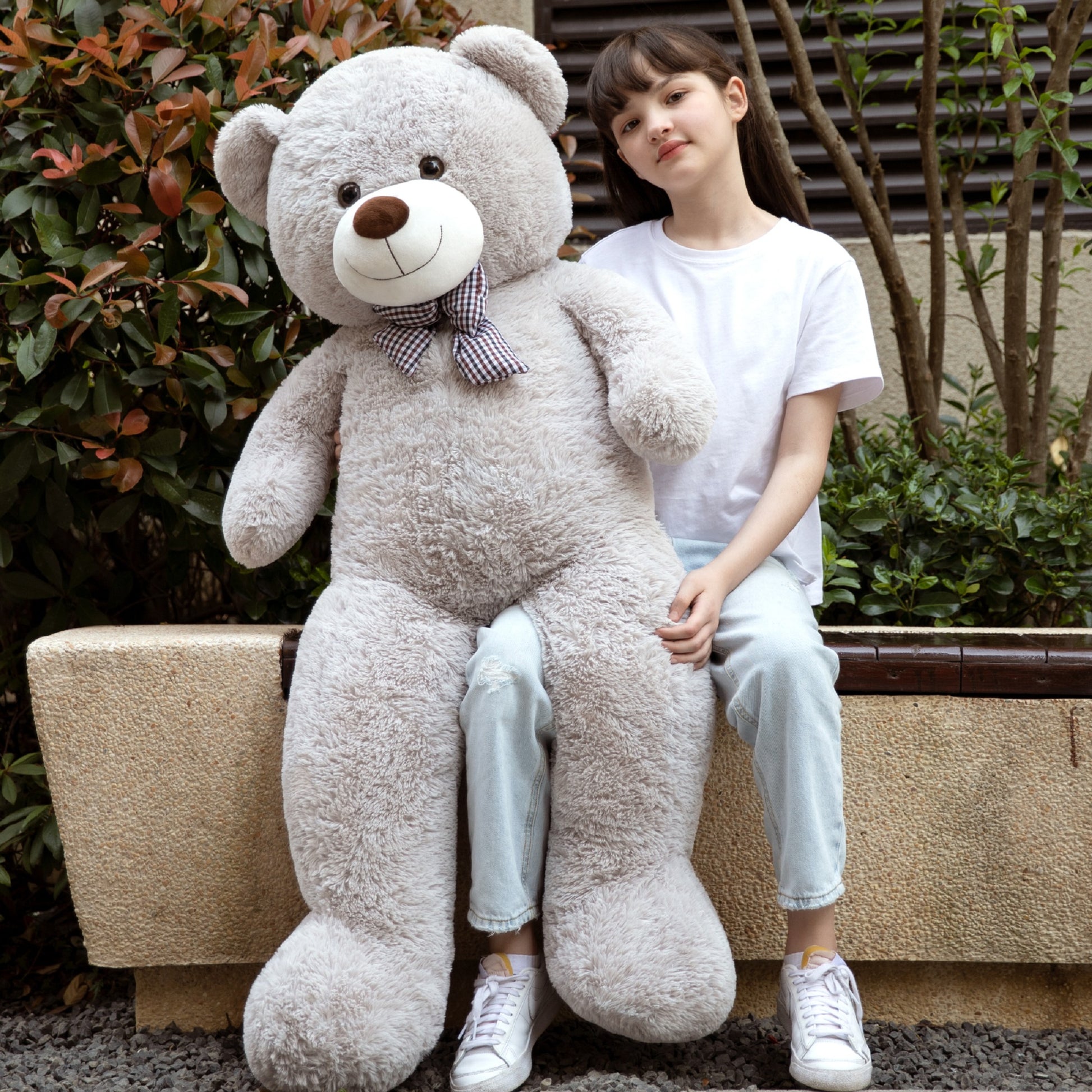 MorisMos Giant Teddy Bear 4ft Stuffed Animal Soft Big Bear Plush Toy