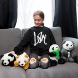 4-Piece Panda Stuffed Animal Set 11.8 Inch Plush Toy Bundle