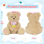 Cute graduation bear plush toy with graduation cap and mini diploma soft huggable stuffed animal celebration gift for students