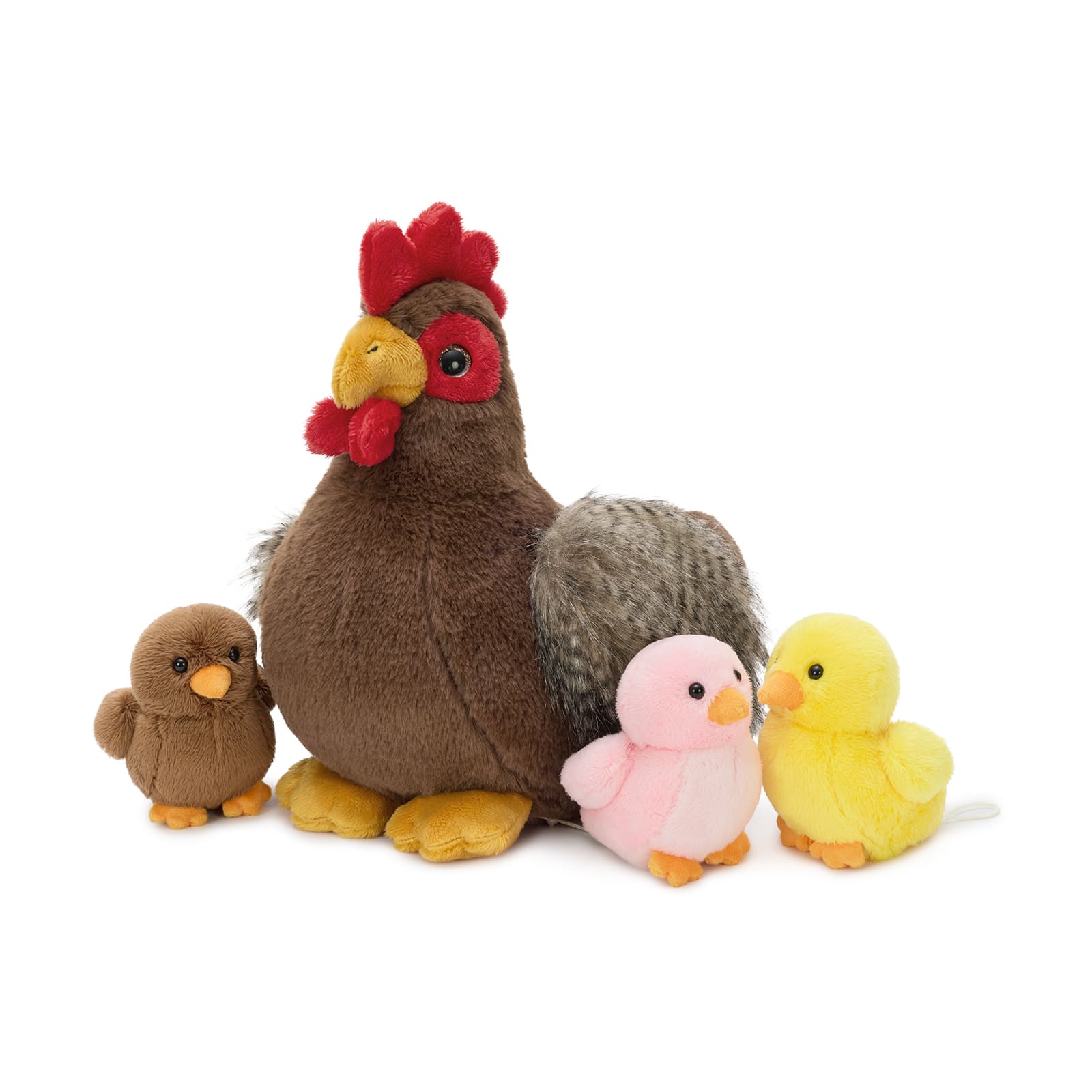 11.8 Inch Chicken Stuffed Animal with Three Wind Up Chicks