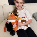 Fox Plush Backpack with Three Mini Fox Plushies Inside