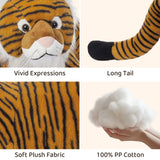 43.3 Inch Tiger Plush Toy Large Jungle Stuffed Animal
