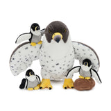 21 Inch Peregrine Falcon Plush Toy Set with Three Baby Birds