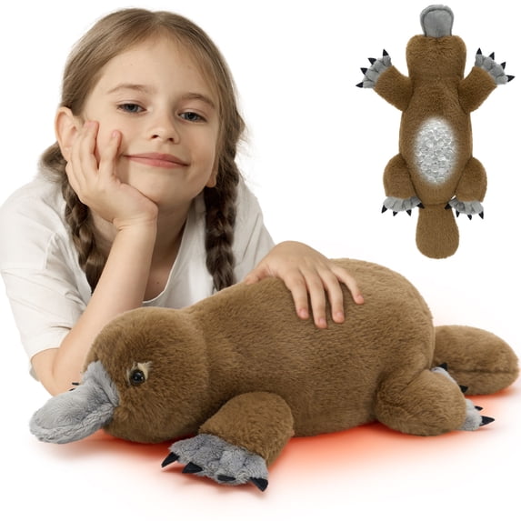 Tezituor 20" Platypus Stuffed Animal Weighted Stuffed Platypus Plush Toy Cuddle Pillow