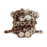 Two 12.2 Inch Hugging Stuffed Animals with Paw Hook and Loop