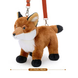 Fox Plush Crossbody Bag with Three Mini Fox Plushies Inside
