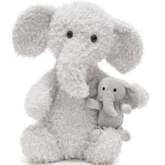 MaoGoLan Elephant Stuffed Animal Soft Gray Stuffed Elephant with Baby Plush Toys