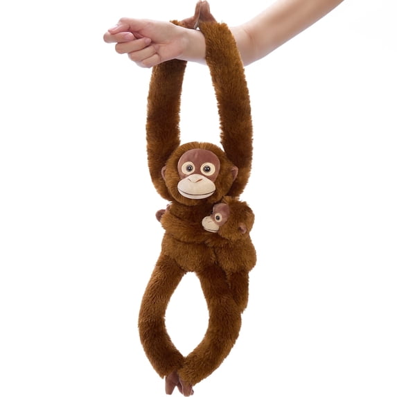 MaoGoLan 18" Hanging Monkey Stuffed Animal with One Baby Plush Toys